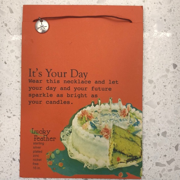 NWT Lucky Feather Birthday Necklace - Picture 1 of 4